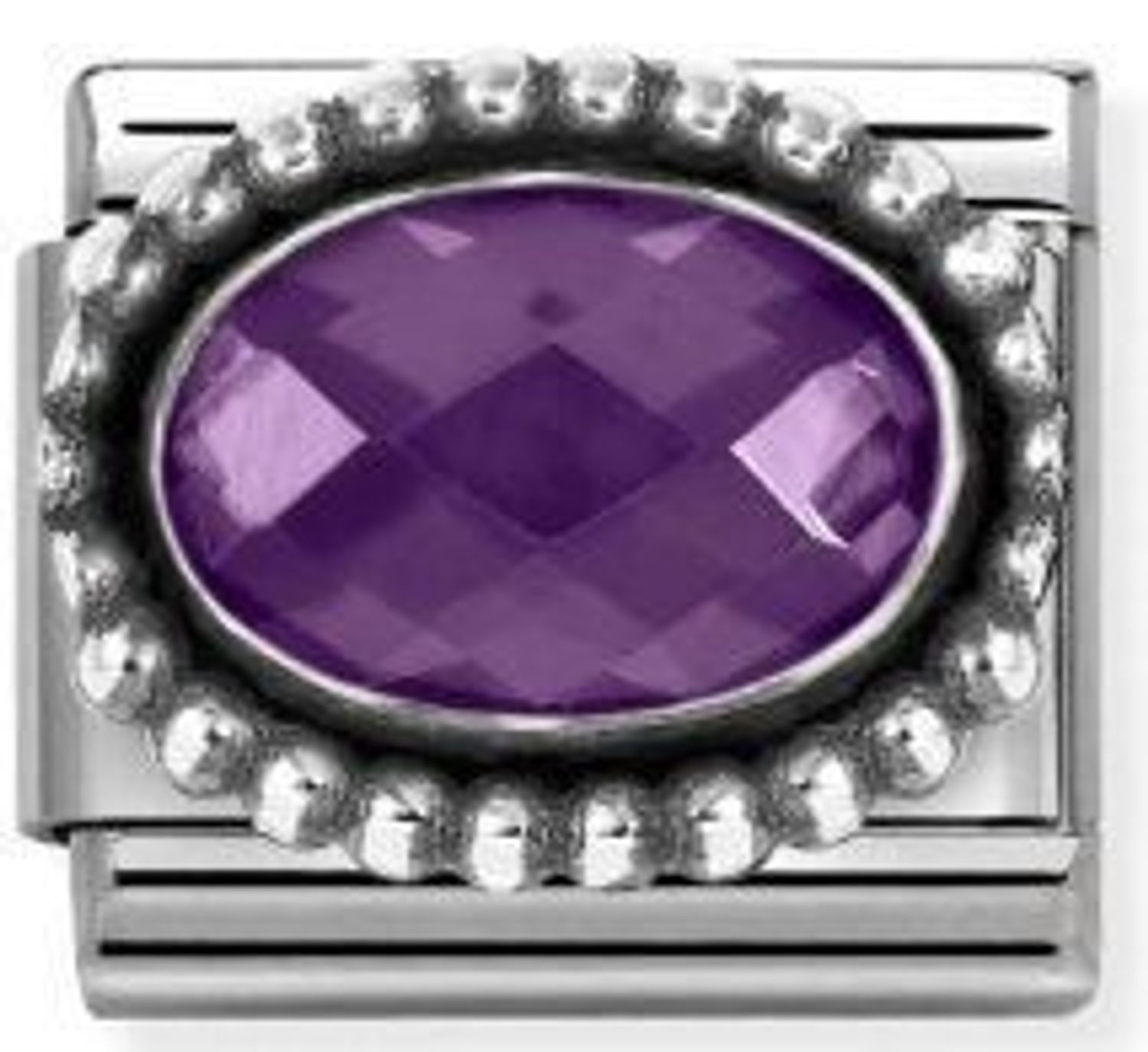 Nomination Link 925 zawieszka srebro Fioletowa cyrkonia 330607 001.jpg